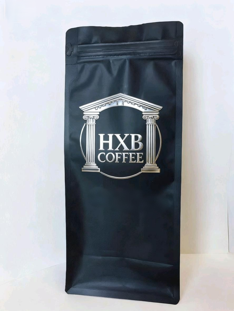 1KG Custom Foil Flat Bottom Coffee Bag Aluminum Laminated Zip Lock Block Bottom Pouch With Valve