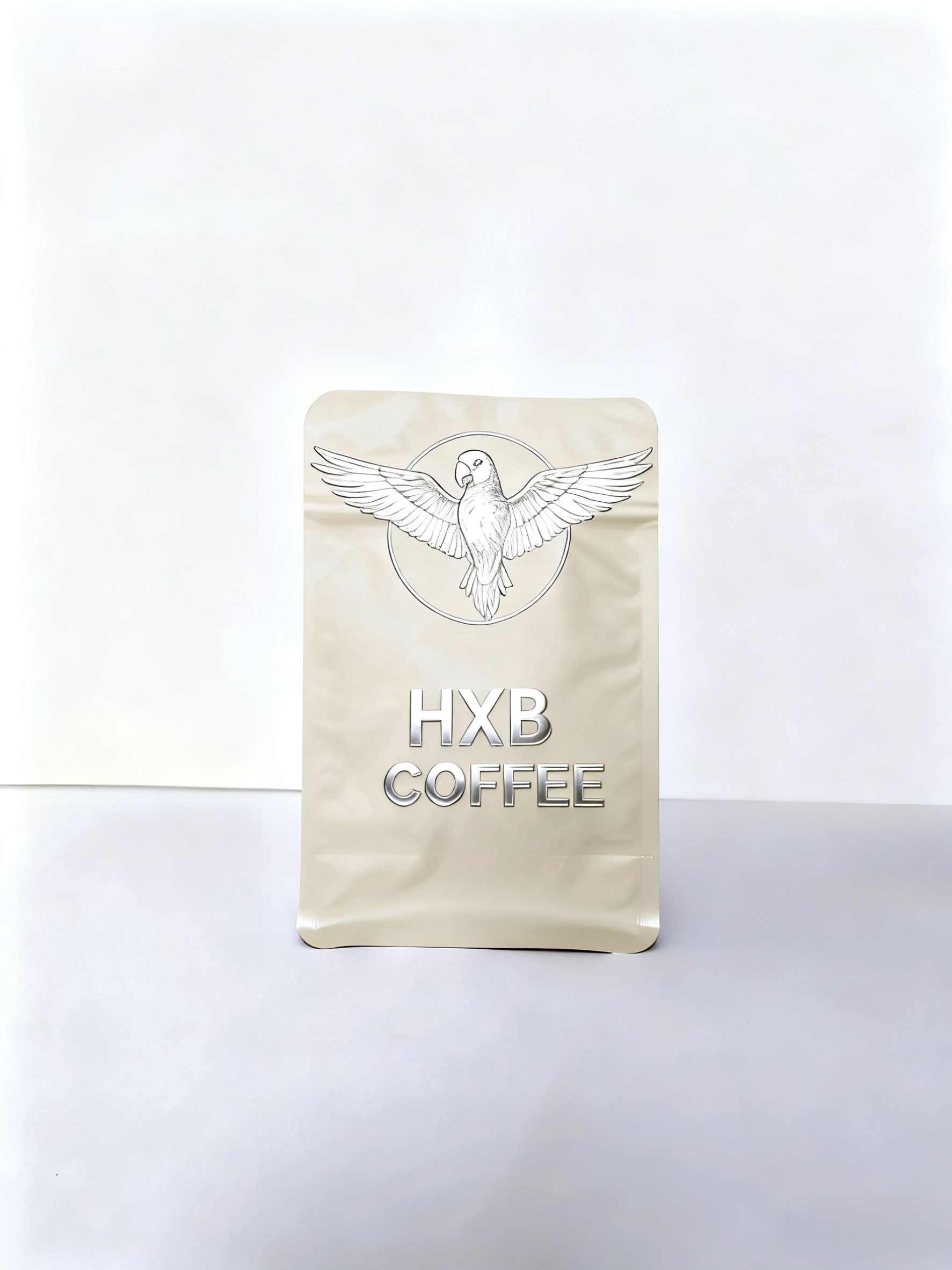 250G Hot Stamping Foil Coffee Packaging Flat Bottom Box Bottom Pouch With Custom Printing And Ziploc